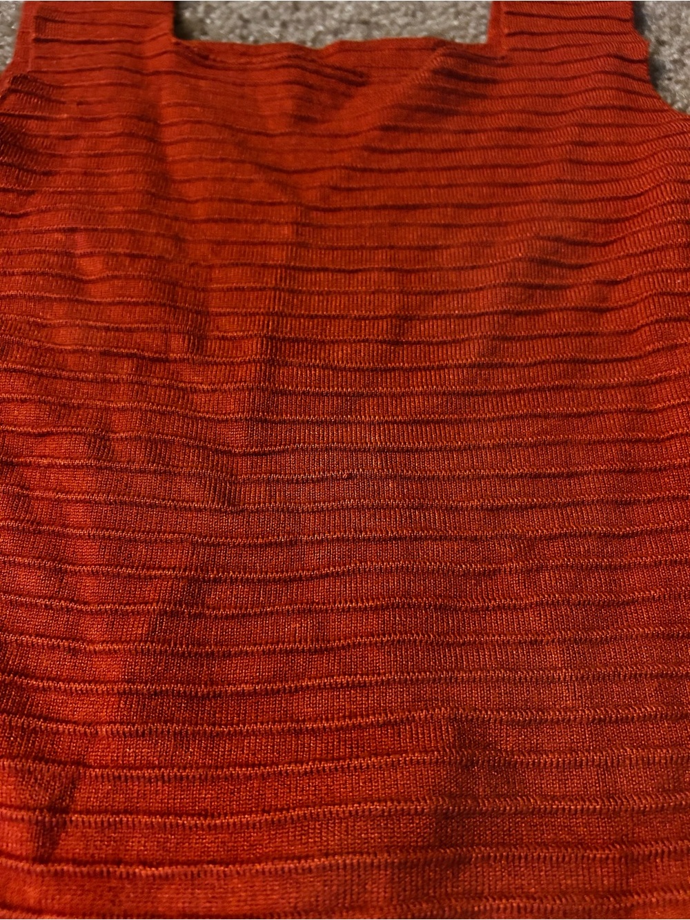 Classic Ribbed Square-Neck Tank Top - Red - Picture 2 of 3